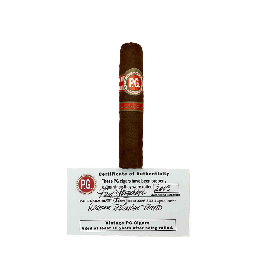 cigar with certificate of authenticity