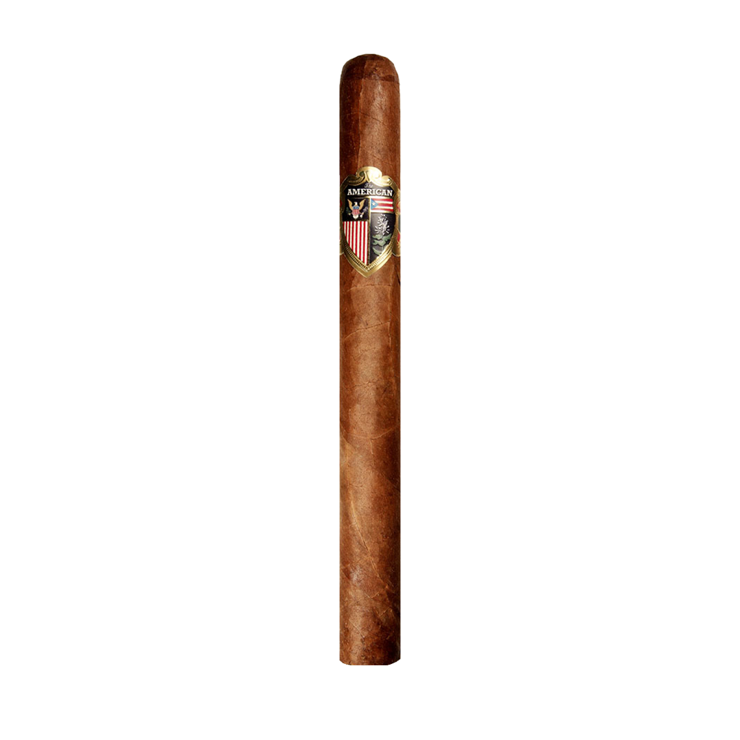 Cigar with a brand logo on a white background