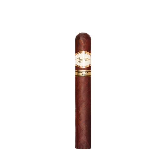 Cigar with a gold band on a white background