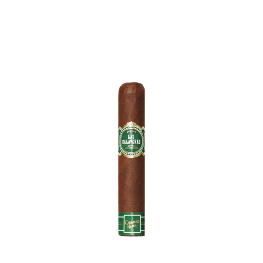 Cigar with 'Las Calaveras' label on a white background