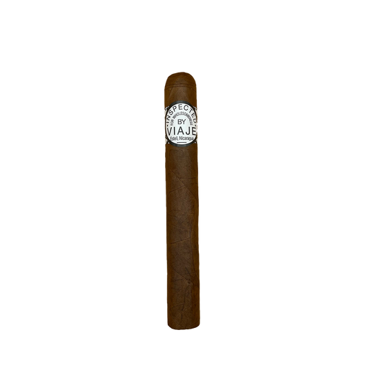Cigar with 'Viaje' label on a white background