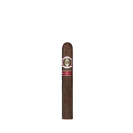 Cigar with a brand logo on a white background