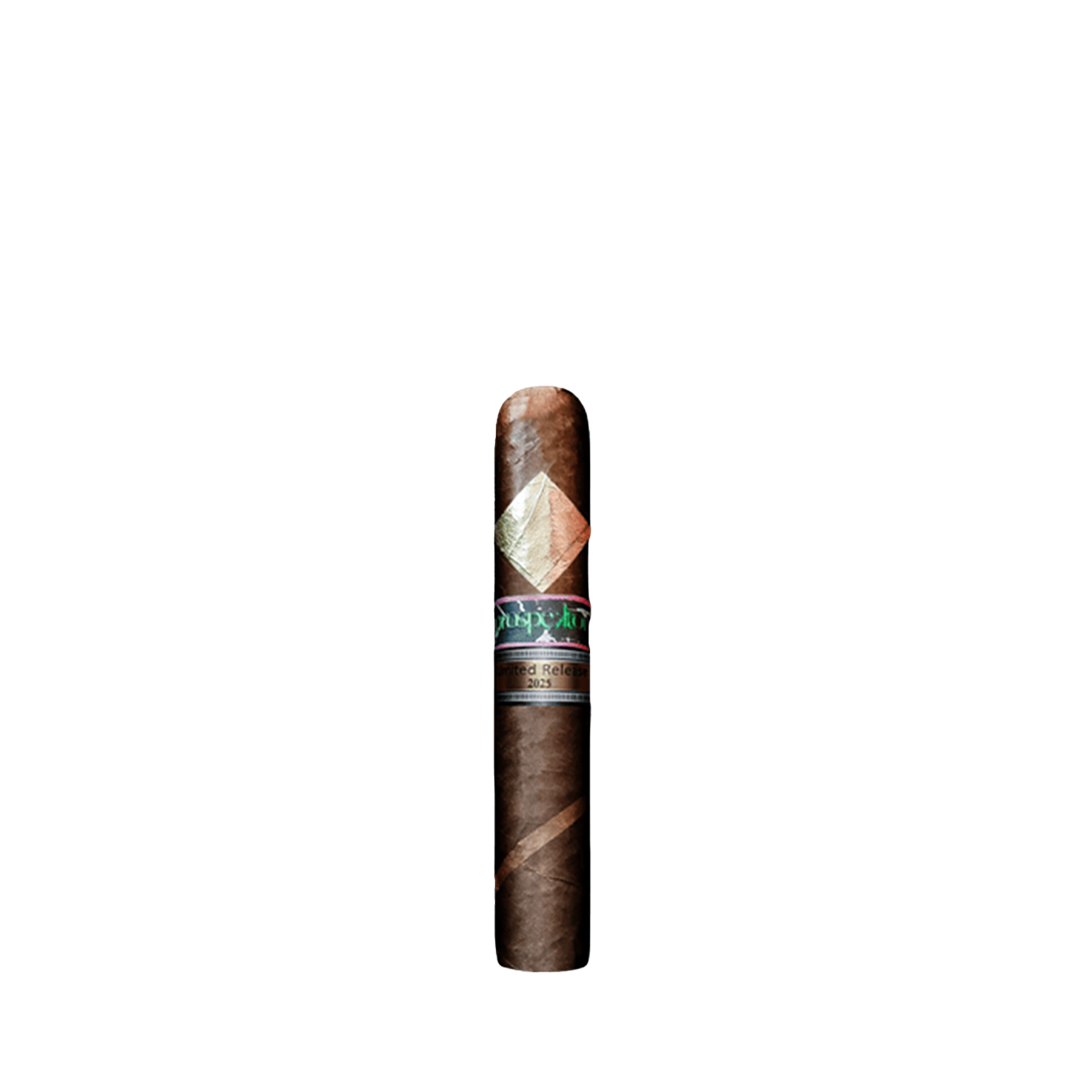 Cigar with diamond pattern on a white background