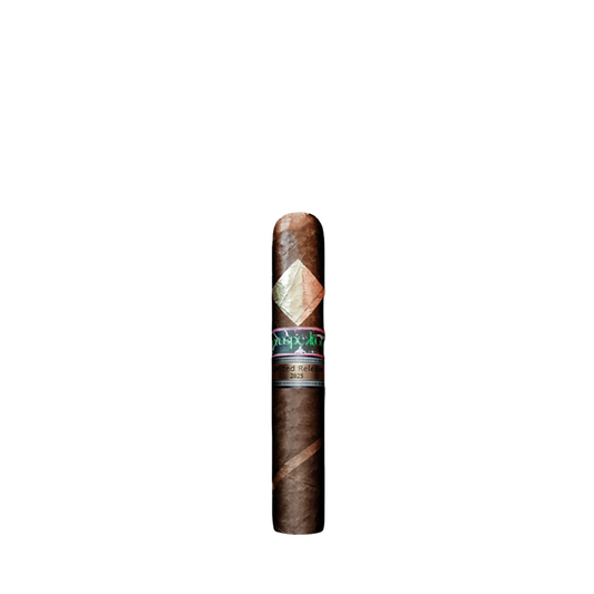 Cigar with diamond pattern on a white background