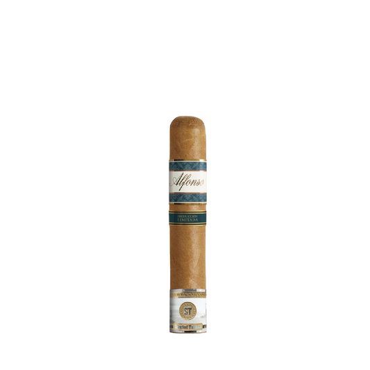 Cigar with Alfonso branding on a white background